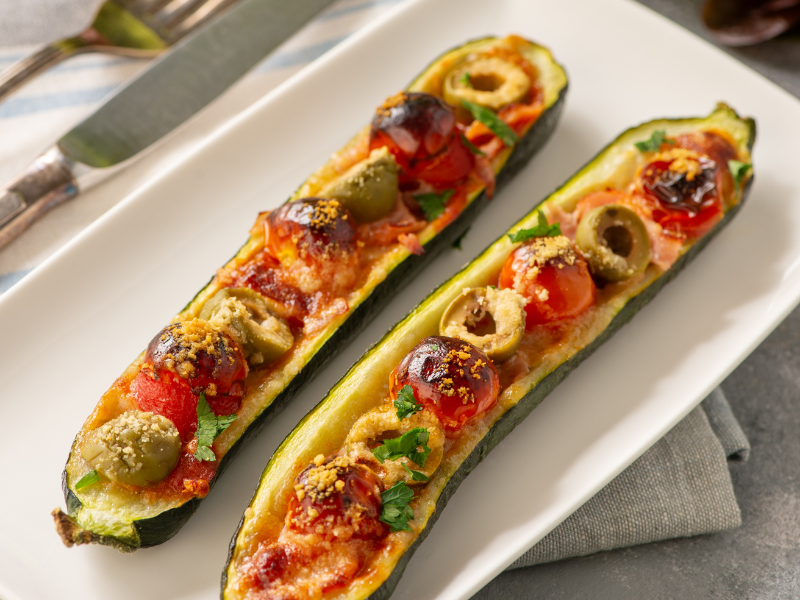 zucchini pizza boats 