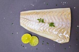 pollock fresh with cut limes