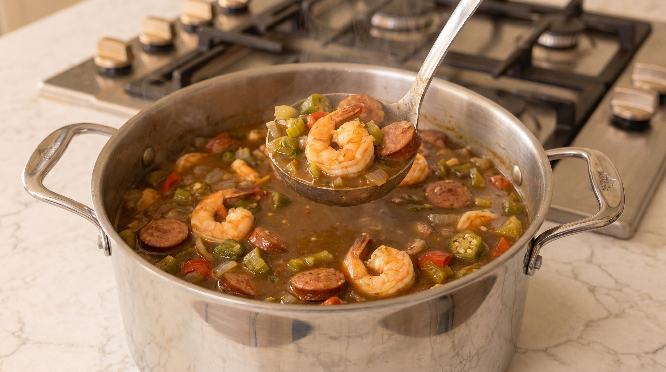 Keto Shrimp & Sausage Gumbo